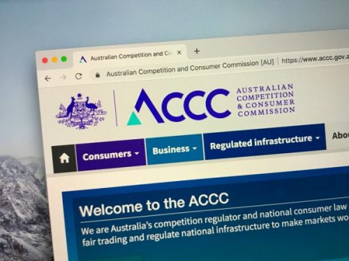 ACCC website with logo